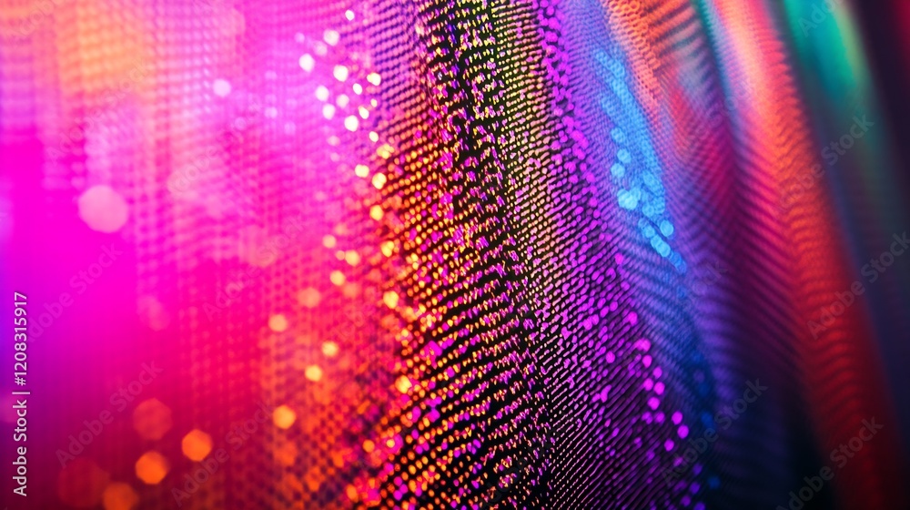 Leinwandbilder multicolor abstract pattern with vibrant bokeh lights and textures : generative ai