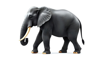 Obraz premium Elephant isolated on white background.
