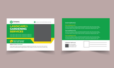 landscaping lawn care postcard, best lawn care Service postcard template,cleaning lawn mowing garden and landscaping mow grass cutting postcard or eddm, every door direct mail design template