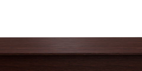 Empty aged wooden table top isolated used to display or mount your products