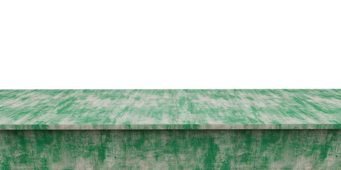 Empty aged wooden table top isolated used to display or mount your products