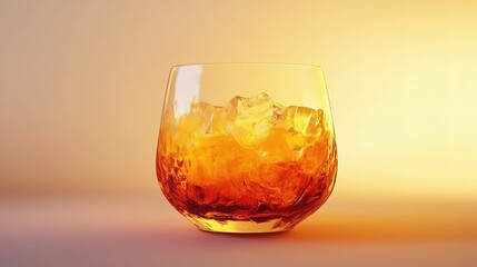 Freshly Squeezed Orange Juice in Glass Isolated on White Background