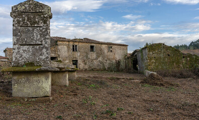 Stone country house in a state of total abandonment