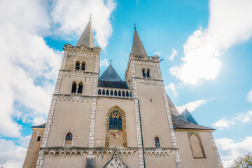 Fototapeta premium Spisska Kapitula former monastery settlement with Romansque St. Martin's cathedral and view near Spis Castle
