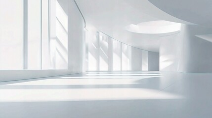 Obraz premium Pristine Hospital Interior with Bright White Background and Clean Lines