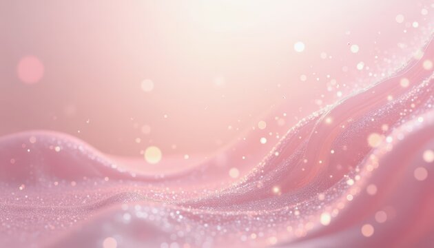 Dreamy Pastel Pink Abstract Wallpaper with Shimmering Particles - 1920x1080 HD