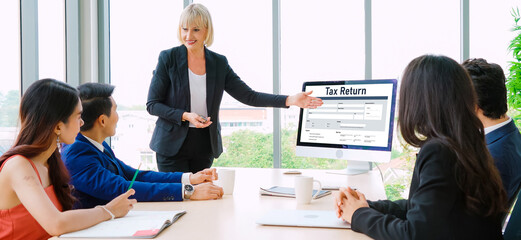 Online tax return form for submitting individual income tax return form snugly on the internet website. Government web for tax payment and return. Taxation technology concept.