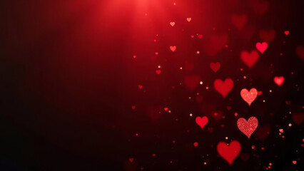 Valentine's day abstract background with bokeh defocused lights