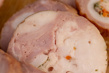 combined sausage of chicken thigh and breast with spices