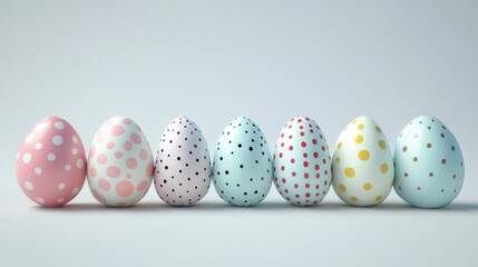 Ultra realistic easter eggs on white background for celebration design