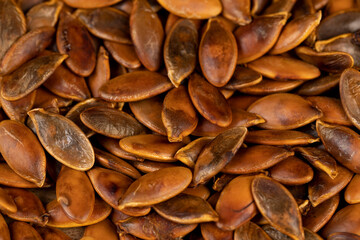 overcooked or burnt pumpkin seeds on the table