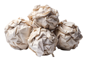 crumpled paper isolated on white
