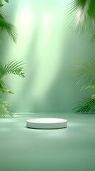 Obraz premium Green Tropical 3D Background