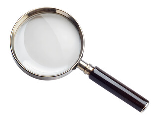 magnifying glass on white background