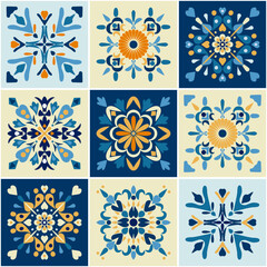 Pattern vector illustration A calm and elegant work of art with flowers blooming in bright and delicate hues. traditional design pattern For tiles, fabrics, backgrounds, carpets, wallpapers, textiles.