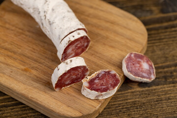 a delicacy made of pork and white mold to give a specific taste to meat