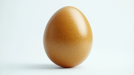 Golden egg on white background for elegant easter design