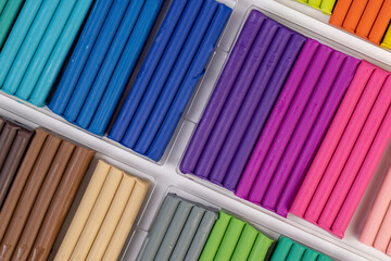 plasticine of different colors for modeling and modeling