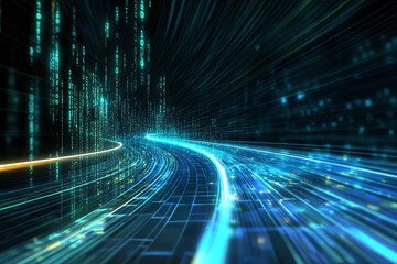 Vibrant Light Explosion with Neon Rays, Glowing Particles, and Futuristic Cosmic Perspective for Dynamic Digital Designs