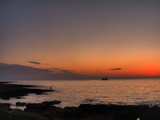 Golden Sunset by the Seaside: Captivating Evening on Cyprus Island