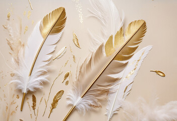  Iridescent Feather Wing: High-Resolution Graphic Art, Great Element for Nature-Inspired Wallpaper & Wall Mural Projects, Detailed, Gradient 