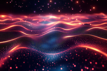 Vibrant Light Explosion with Neon Rays, Glowing Particles, and Futuristic Cosmic Perspective for Dynamic Digital Designs