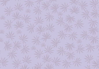 Chamaerops leaves seamless patterm. Vector chamaerops leaves on purple background. Seamless foliage pattern for textiles, textures, prints and simple backgrounds. Flat design. EPS 10