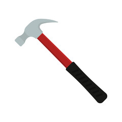Hammer icon. Colored silhouette. Side view. Vector simple flat graphic illustration. Isolated object on white background. Isolate.