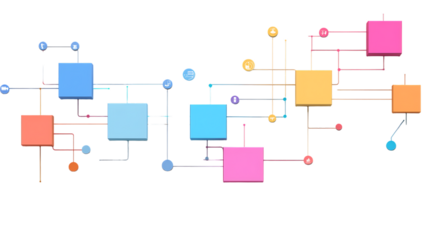 A workflow diagram showing isolated on white background