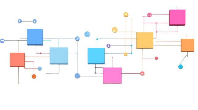 A workflow diagram showing isolated on white background