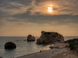 Aphrodite's Rock at Sunset: Mythical Beauty of Cyprus