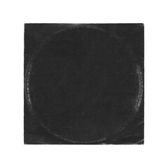 vinyl record cover mockup isolated on transparent background, sleeve without disc with empty space for music cover design