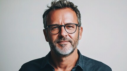Professional Business Portrait of a Man Against a White Background