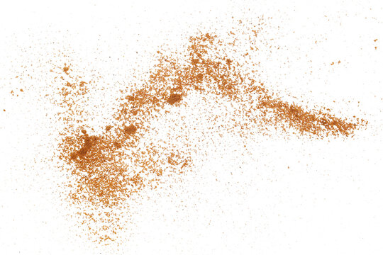 Garam masala ground flying, minced spice blend, isolated on white