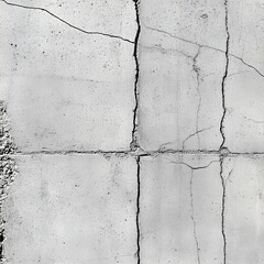 Obraz premium Detailed view of cracked concrete surface showing signs of weathering and age