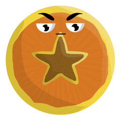 fruit with an emotion