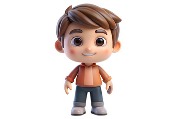 Obraz premium 3d little boy with headphones
