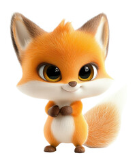 Obraz premium PNG Cartoon fox background white illustration.