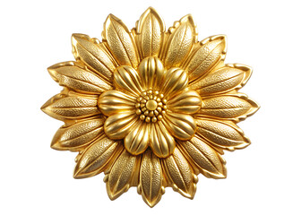 golden ornament on white background