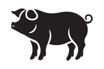 Pig silhouette vector art