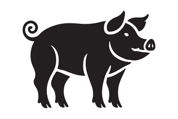 Pig silhouette vector art