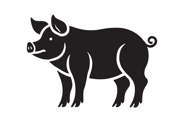 Pig silhouette vector art