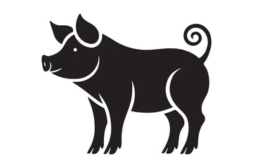 Pig silhouette vector art