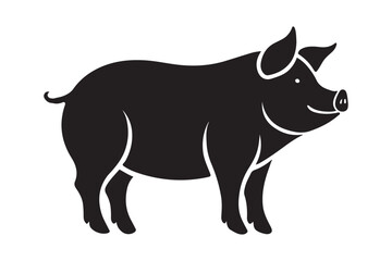 Pig silhouette vector art