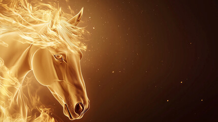 beautiful fire horse symbol of asian chinese new year 2026