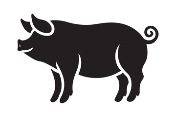 Pig silhouette vector art
