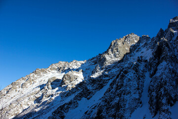 snow covered mountains