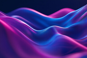 Obraz premium Futuristic Neon Waves with Glowing Abstract Curves, Vibrant Colors, and Digital Art Aesthetics for Modern Design and Dynamic Light Patterns