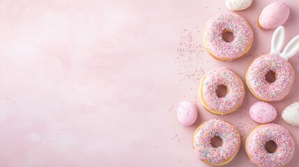 Pink Easter Donuts with Sprinkles