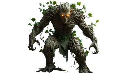 a monster made of tree branches and roots